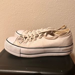 Converse all star white platforms